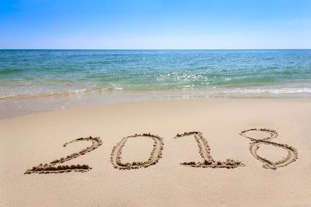 70753993-year-2018-written-at-the-sand-beach-with-sea-wave-water